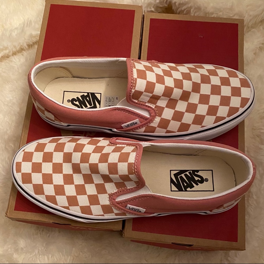 Vans original slip on blush pink checkerboard NWT - Picture 3 of 7